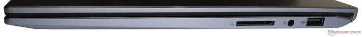 Правая сторона: картридер, комбинированный аудио разъем, 1x USB 2.0 Type-A