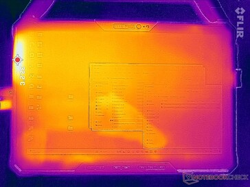 Карта нагрева лицевой стороны в простое