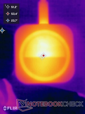 Нижняя сторона EX40U под большой нагрузкой - горячо!