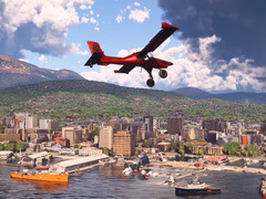 Хобарт, Тасмания, Австралия, как показано в последнем обновлении Microsoft Flight Simulator 2024 Update.