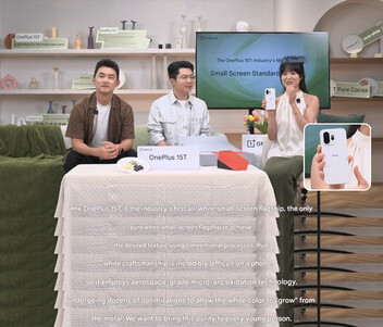 Скриншот с презентации OnePlus 15T в прямом эфире (машинный перевод)