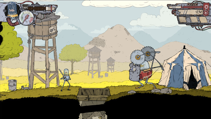 Изображение, показывающее бой в игре Feudal Alloy. (Источник изображения: Steam)