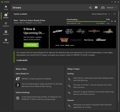 Nvidia GeForce Game Ready Driver 556.12 загружается в приложении Nvidia (Источник: Собственный)