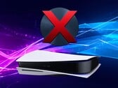 Консоль PS5, изображённая с физическим игровым диском