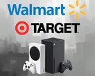 Логотипы Walmart и Target изображены над консолями Xbox (Источник изображения: Walmart, Target, Xbox Wire с правками)
