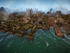 Изображение города в игре Kaiserpunk, которая сейчас продаётся в Steam со скидкой 50%.