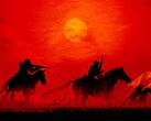 Силуэт персонажей Red Dead Redemption 2 верхом на лошади. (Источник изображения: Rockstar)