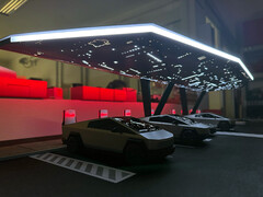 Компания Tesla планирует футуристический дизайн станции Cyber Canopy Supercharger. (Источник изображения: Max de Zegher/X)