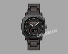 Часы Casio Pro Trek x White Mountaineering PRW-B1000WM-1, изображенные с текстом Casioblog на сером фоне. (Источник изображения: Casioblog)