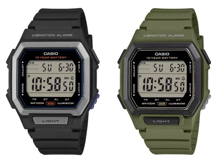 Часы Casio W-738H-1AV (слева) и W-738H-3AV (справа)