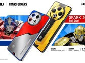 Tecno Spark 30 Pro получит версию Optimus Prime, а Spark 30 Pro - версию Bumblebee. (Источник изображения Tecno через PR Newswire)