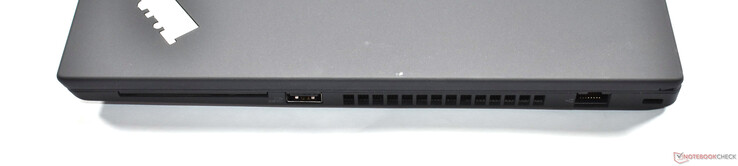 Правая сторона: считыватель SmartCard, USB A 3.2 Gen 1, Ethernet, слот замка Kensington