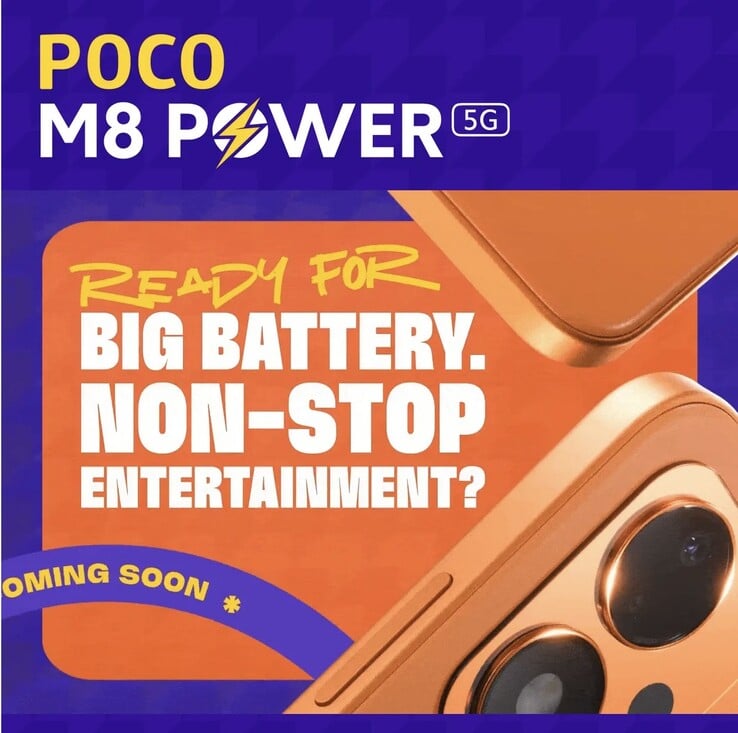 Представлен смартфон Poco M8 Power 5G в оранжевом цветовом решении
