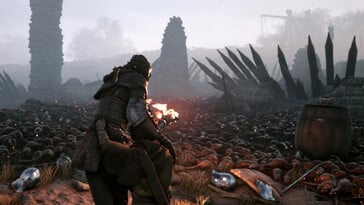 Изображение, на котором изображён рой крыс в игре «A Plague Tale: Innocence».