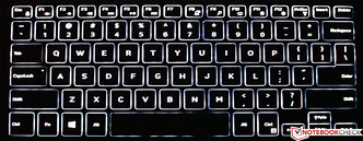Подсветка клавиш имеет два уровня яркости