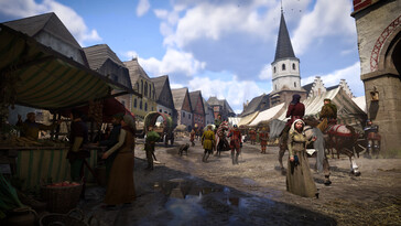 Изображение, показывающее город Куттенберг в игре Kingdom Come: Deliverance II. (Источник изображения: Steam)