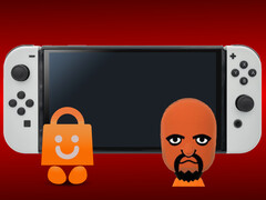 Nintendo Switch на фото с сумкой 3DS eShop и Mii Matt спереди (Источник изображения: Creative commons/Nintendo)