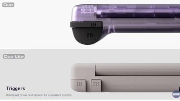 Модель Retroid Pocket Duo будет оснащена кнопками, расположенными в два ряда на плечевой панели, тогда как модель Pocket Duo Lite — кнопками, расположенны