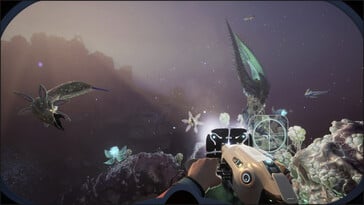 На фото: Скриншот игрового процесса из игры Subnautica 2.