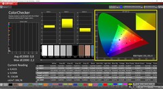 CalMAN ColorChecker (профиль sRGB, пространство sRGB)