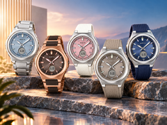Casio Baby-G BGA-3000C-2A, BGA-3000CG-5A, BGA-3000-2A, BGA-3000-5A и BGA-3000-7A (слева направо)