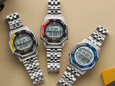 Слева направо: Seiko SMGG17 (желтый/черный), SMGG19 (красный/черный) и SMGG21 (синий/серебристый).