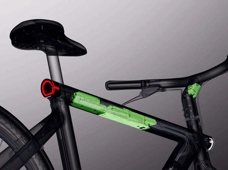 Серия VanMoof S6 может похвастаться несъемным аккумулятором емкостью 487 Втч (Источник изображения: VanMoof)
