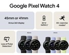 Официальное рекламное изображение Pixel Watch 4. (Источник изображения: Эван Бласс на сайте X)