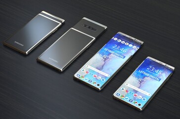 Неофициальные рендеры раскладных Galaxy S11 и Galaxy S11 Plus. (Изображение: LetsGoDigital)