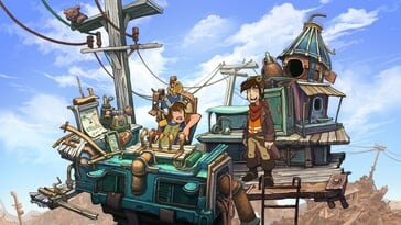 На изображении: скриншот игрового процесса из игры «Deponia».