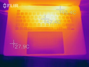 На инфракрасных снимках видно, как происходит распределение тепла по корпусу