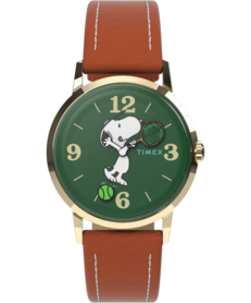 Часы Peanuts x Timex Marlin Hand-Wound Snoopy Tennis TW2V88800, вид спереди