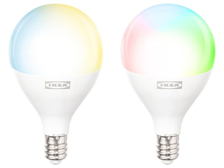 Светодиодная лампа IKEA Kajplats E12 smart globe/opal white 