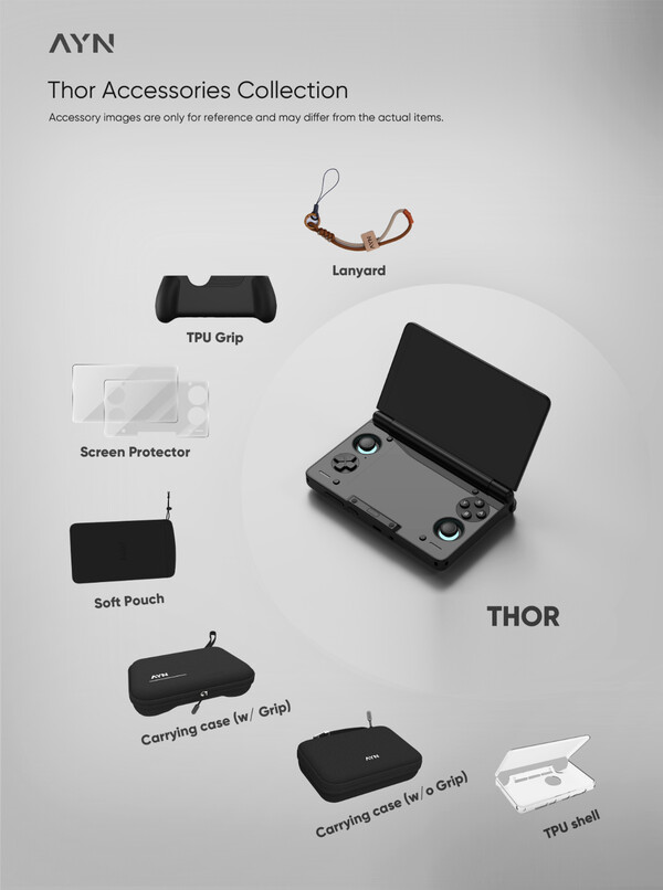Аксессуары AYN Thor могут выглядеть иначе, чем показано на изображении. (Источник изображения: AYN Technologies)
