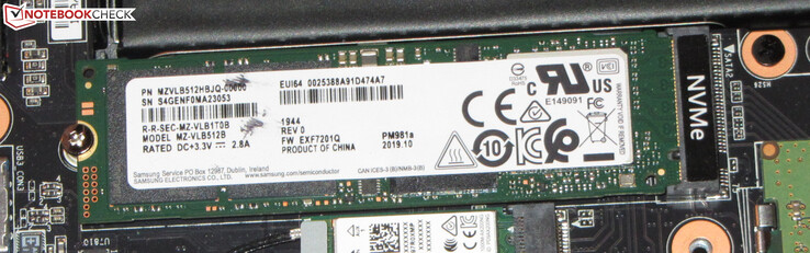 Основным накопителем в тестовом образце выступает SSD класса NVMe