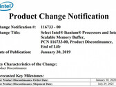 Intel опубликовала официальное уведомление об изменении продукта (Изображение: ixbt)