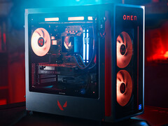 Новая лимитированная модель Omen 35L имеет дизайн в стиле Valorant. На фото: игровой настольный компьютер. (Источник изображения: HP)