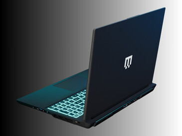 Вид сзади игрового ноутбука Maingear Super 16 под углом (Источник изображения: Maingear PR)