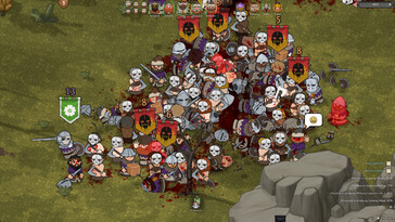 Изображение, показывающее битву между двумя армиями в Норландии.