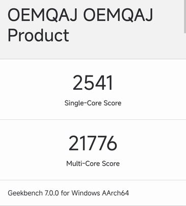 Результаты теста Geekbench для конфигурации N1X с 18 ядрами