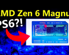 Скриншот видео, на котором изображено то, что может быть APU Zen 6 (источник изображения: YouTube-канал Moore's Law Is Dead)