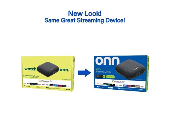 Розничная коробка Onn 4K Pro теперь похожа на коробку Onn 4K Plus. (Источник изображения: Walmart)