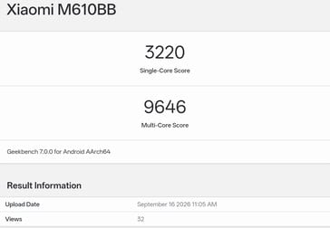 Список результатов тестирования в Geekbench 7 для ещё не выпущенного смартфона Xiaomi 18 Pro