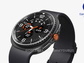 Неофициальный рендер Galaxy Watch8 Classic с вращающимся безелем (Источник изображения: OnLeaks &amp; SammyGuru)