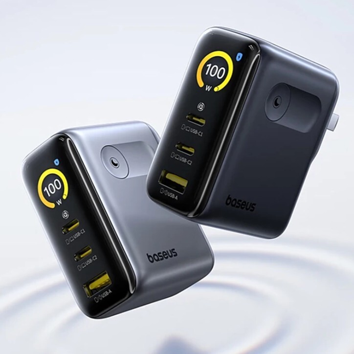 Новое быстрое зарядное устройство Baseus PicoGo Digital Display Fast Charger 100W. (Источник изображения: Baseus)
