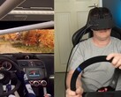 Изображение YouTuber, тестирующего голову в симуляторе гонок (Источник изображения: CNCDan; обрезанный скриншот)