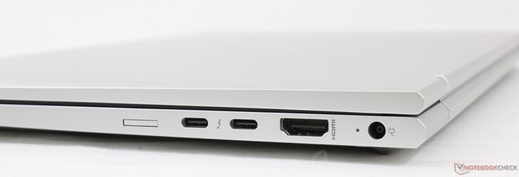 Справа: Nano-SIM (не во всех конфигурациях), 2x Thunderbolt 4, HDMI 2.0b, вход питания