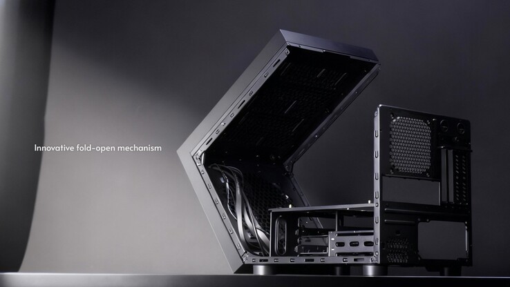 Корпус Cube PC имеет конструкцию из низкоуглеродистой стали и довольно интересный механизм открывания. (Источник изображения: Chieftec)