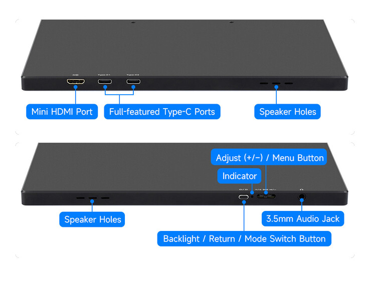 16-дюймовый портативный сенсорный монитор Luckfox с разрешением 4K: Интерфейсы