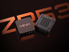 Модель ZR535 оснащена недавно представленным, но уже устаревшим процессором Ryzen 5 3501U. На снимке: рекламное изображение, демонстрирующее верхнюю и нижнюю части мини-ПК.